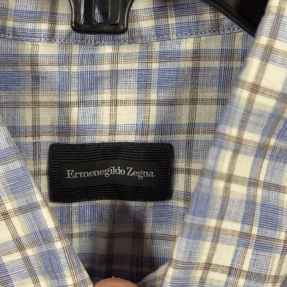 Ermenegildo Zegna Plaid Button-Down Shirt | Size L | Excellent - Picture 2 of 10